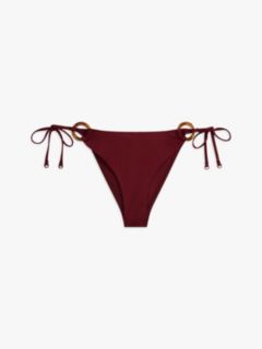 Side Tie Ring Bikini Bottoms — Red 5