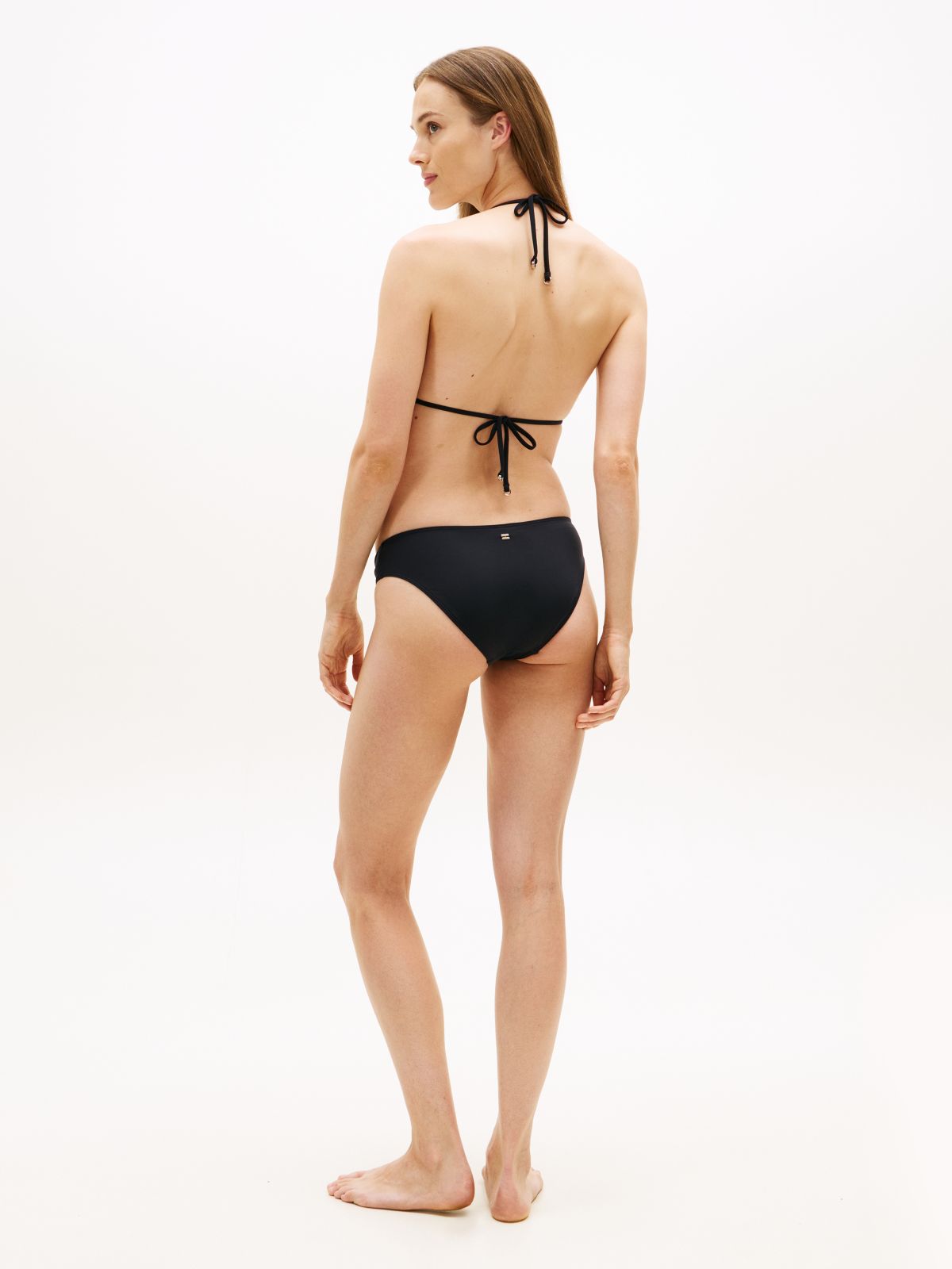 Tortoiseshell Ring Slim Bikini Bottoms — Black