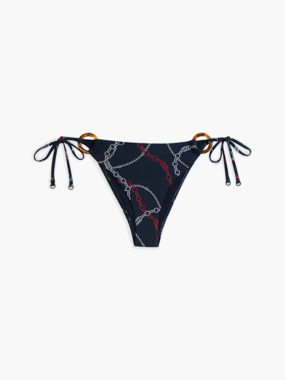 Global Stripe Side Tie Bikini Bottoms — Blue