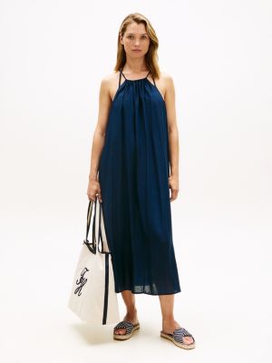 blue relaxed cover-up dress for women tommy hilfiger