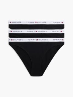 Essential 3-Pack Repeat Logo Waistband Briefs — Black 1