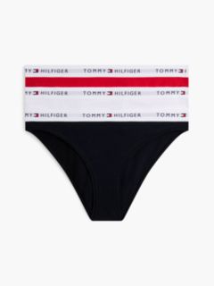Essential 3-Pack Repeat Logo Waistband Briefs — White 1