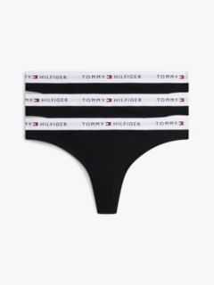Essential 3-Pack Repeat Logo Waistband Thongs — Black 7