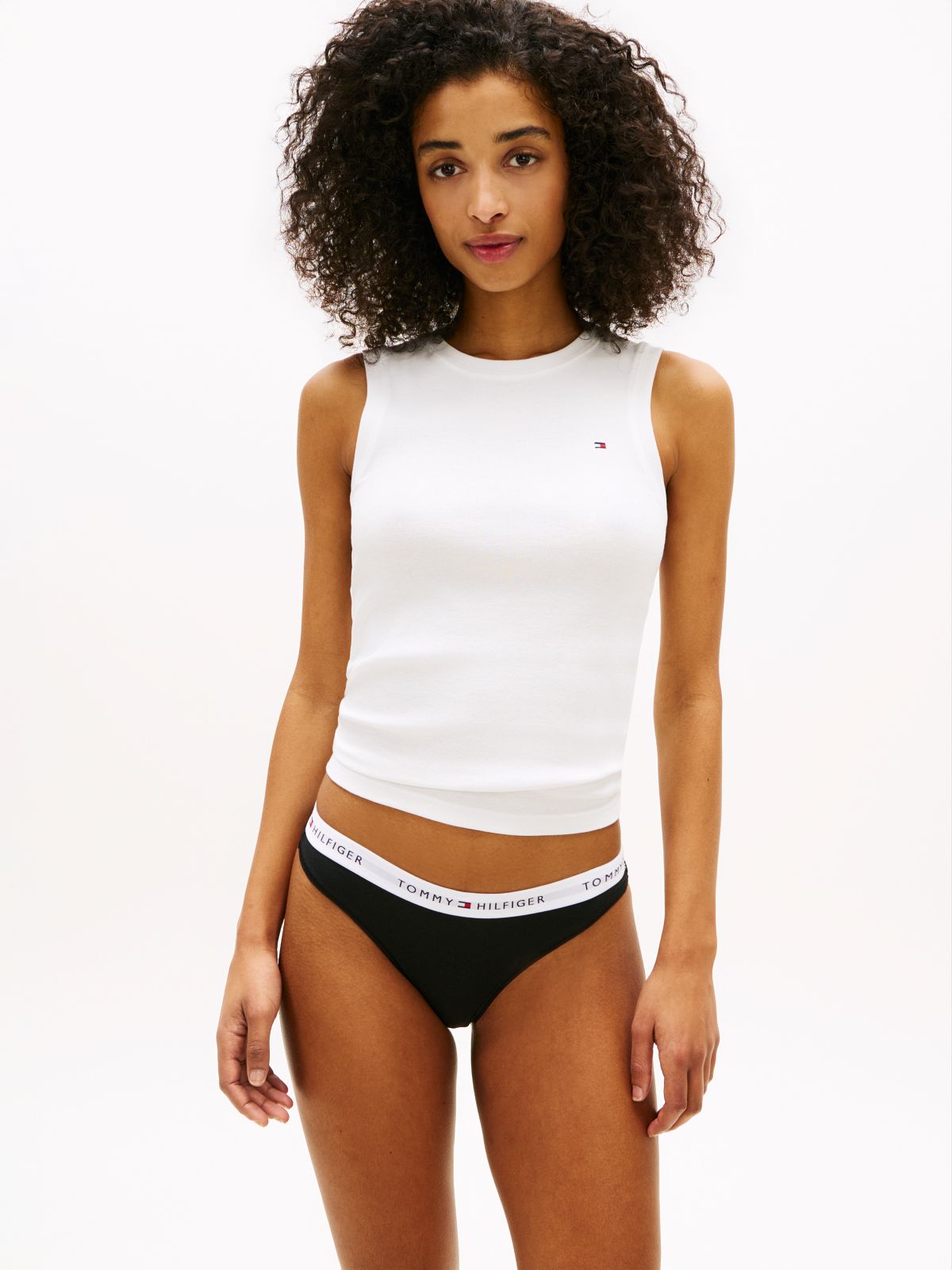 Essential 3-Pack Repeat Logo Waistband Thongs — Brown