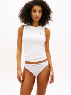Essential 3-Pack Repeat Logo Waistband Thongs — White 8