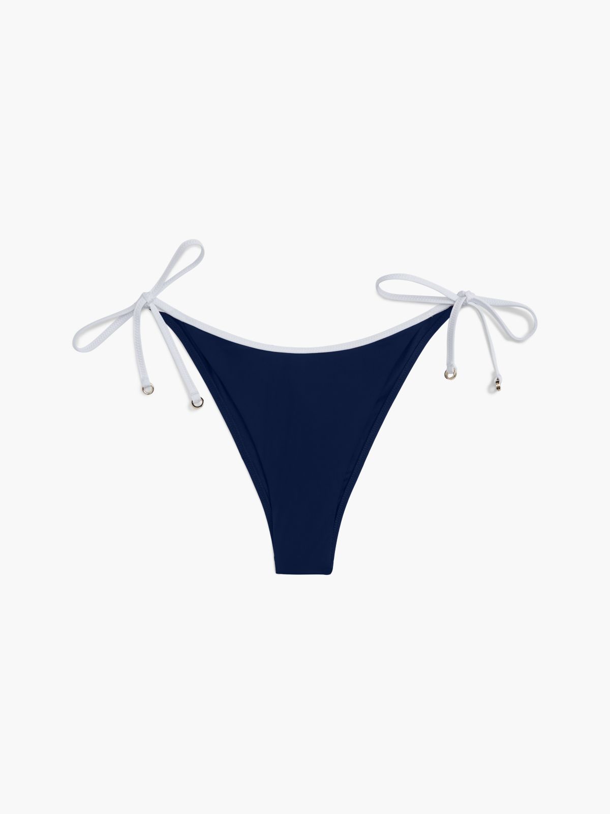 Essential Contrast Side Tie Bikini Bottoms — Blue