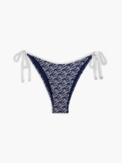 Essential Print Side Tie Bikini Bottoms — Blue 5