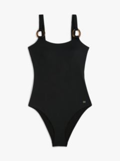 Flag Scoop Back Swimsuit — Black 5