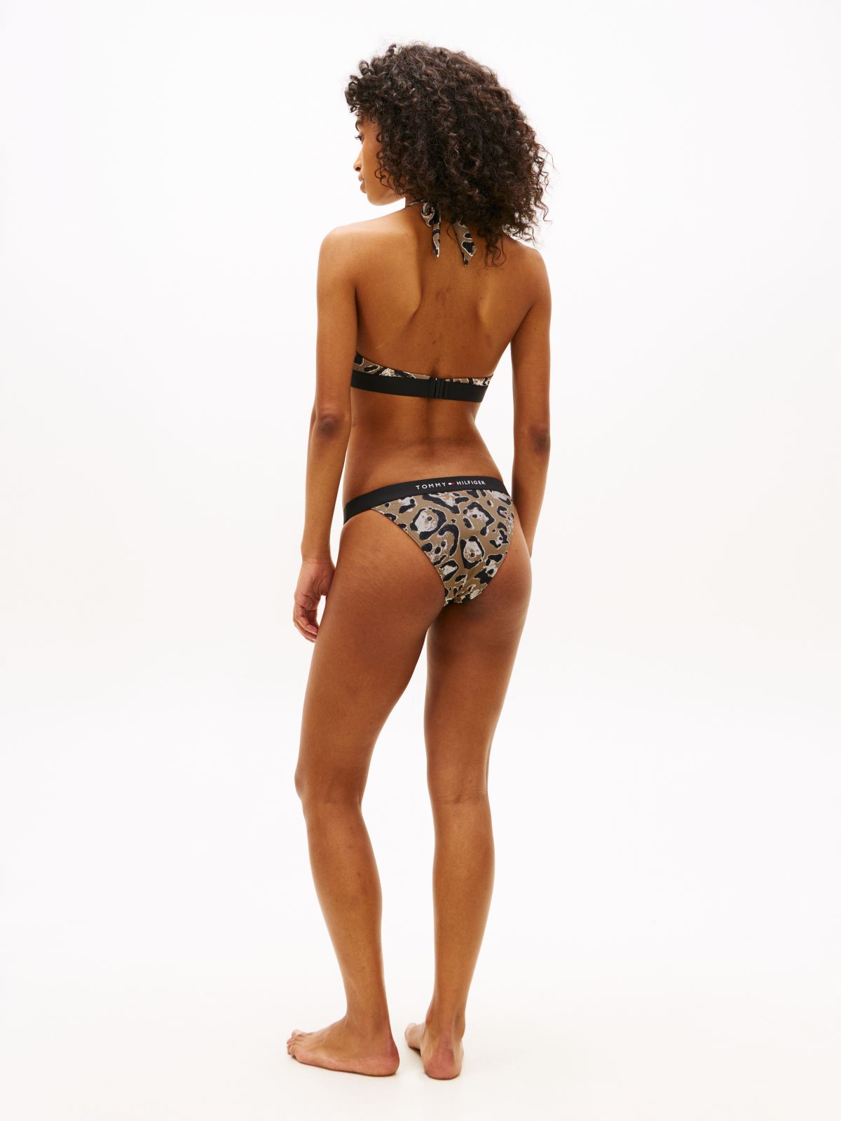 Original Print Cheeky Bikini Bottoms — Beige