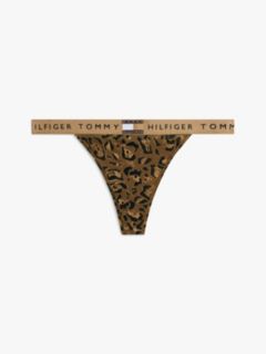 Heritage Print Logo Waistband Tanga Thong — Beige 5