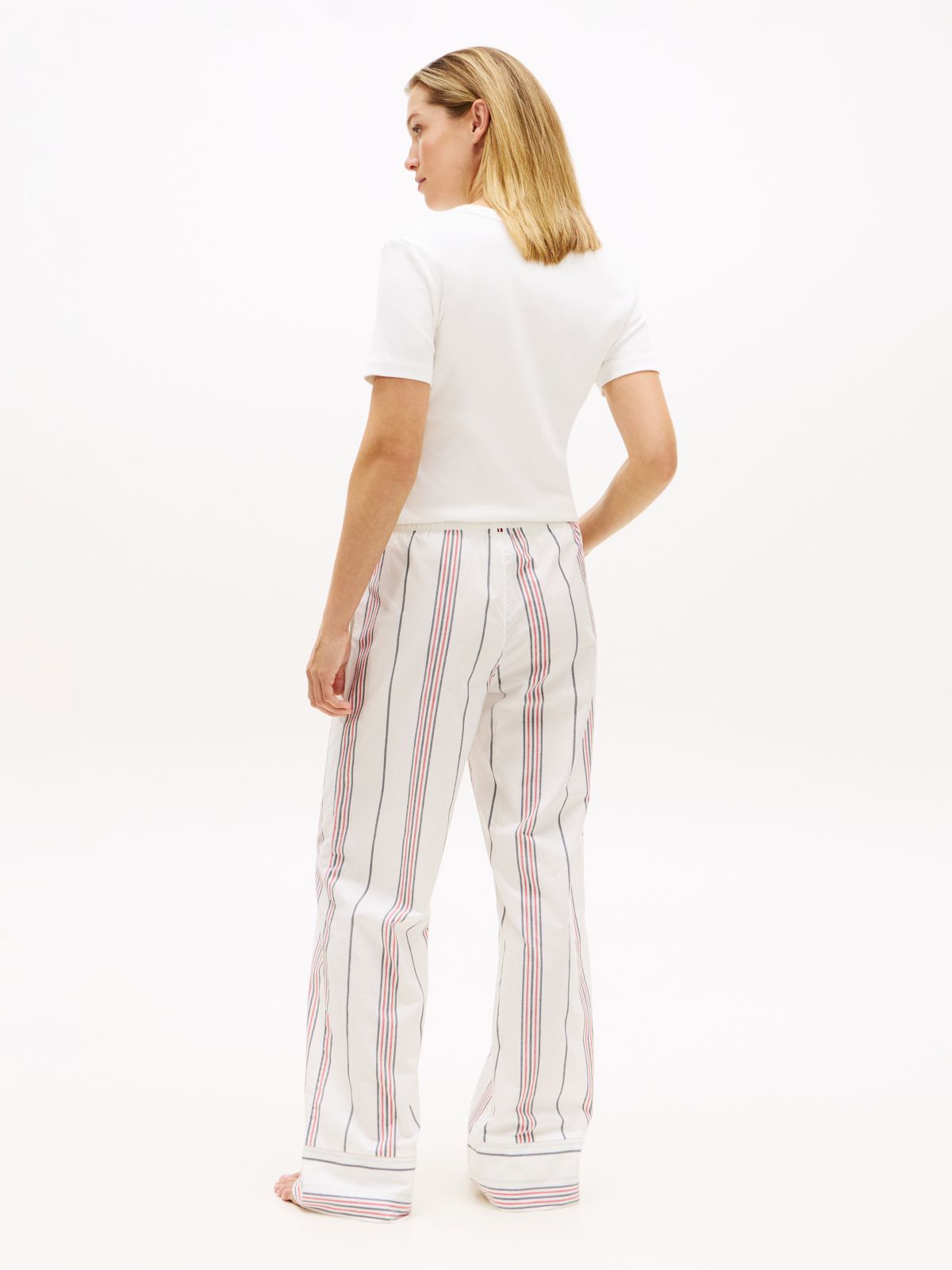 Heritage Stripe Poplin Pyjama Bottoms — Red