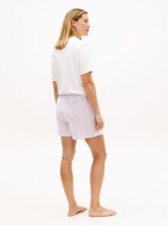 Heritage Stripe Poplin Pyjama Shorts — Pink 4