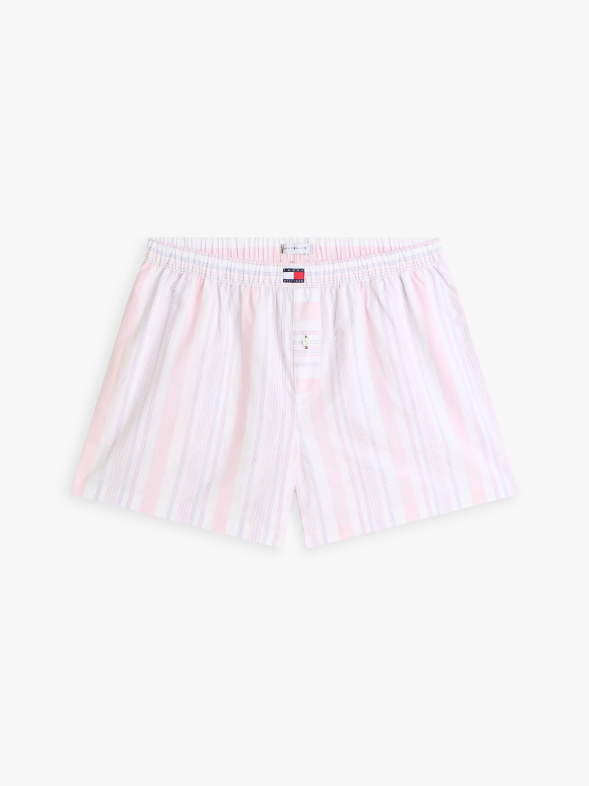Heritage Stripe Poplin Pyjama Shorts — Pink