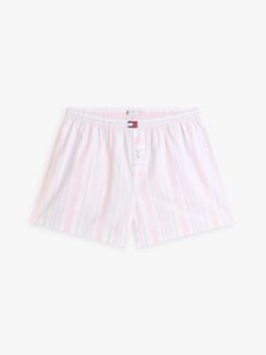 Heritage Stripe Poplin Pyjama Shorts — Pink 5