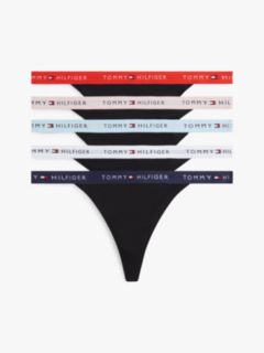 5-Pack Essential Logo Waistband Tanga Thongs — Pink 1