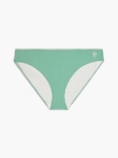 Essential Seersucker Logo Classic Bikini Bottoms — White 5