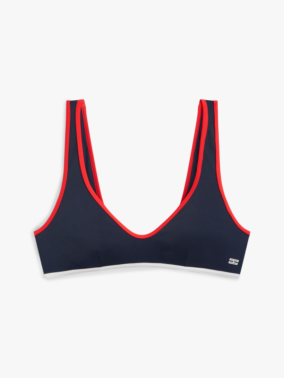 Classic Scoop Back Bralette Bikini Top — Blue