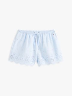Essential Broderie Anglaise Cami Shorts Pyjama Set — Blue 6