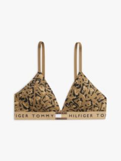 Heritage Print Removable Padding Triangle Bra — Beige 5