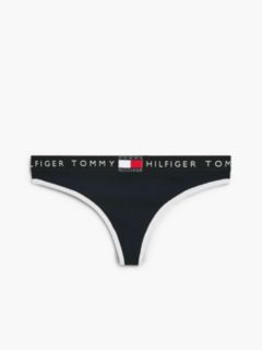 Heritage Logo Ribbed Thong — Blue 5