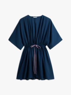 Kaftan Mini Cover-Up Dress — Blue 5