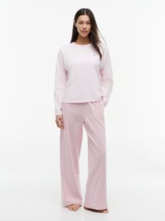 Essential Jersey Long Sleeve Pyjama Set — White 1