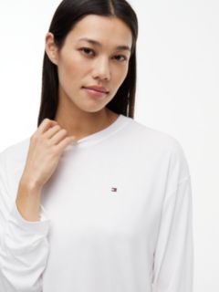 Essential Woven Long Sleeve Pyjama Set — White 2