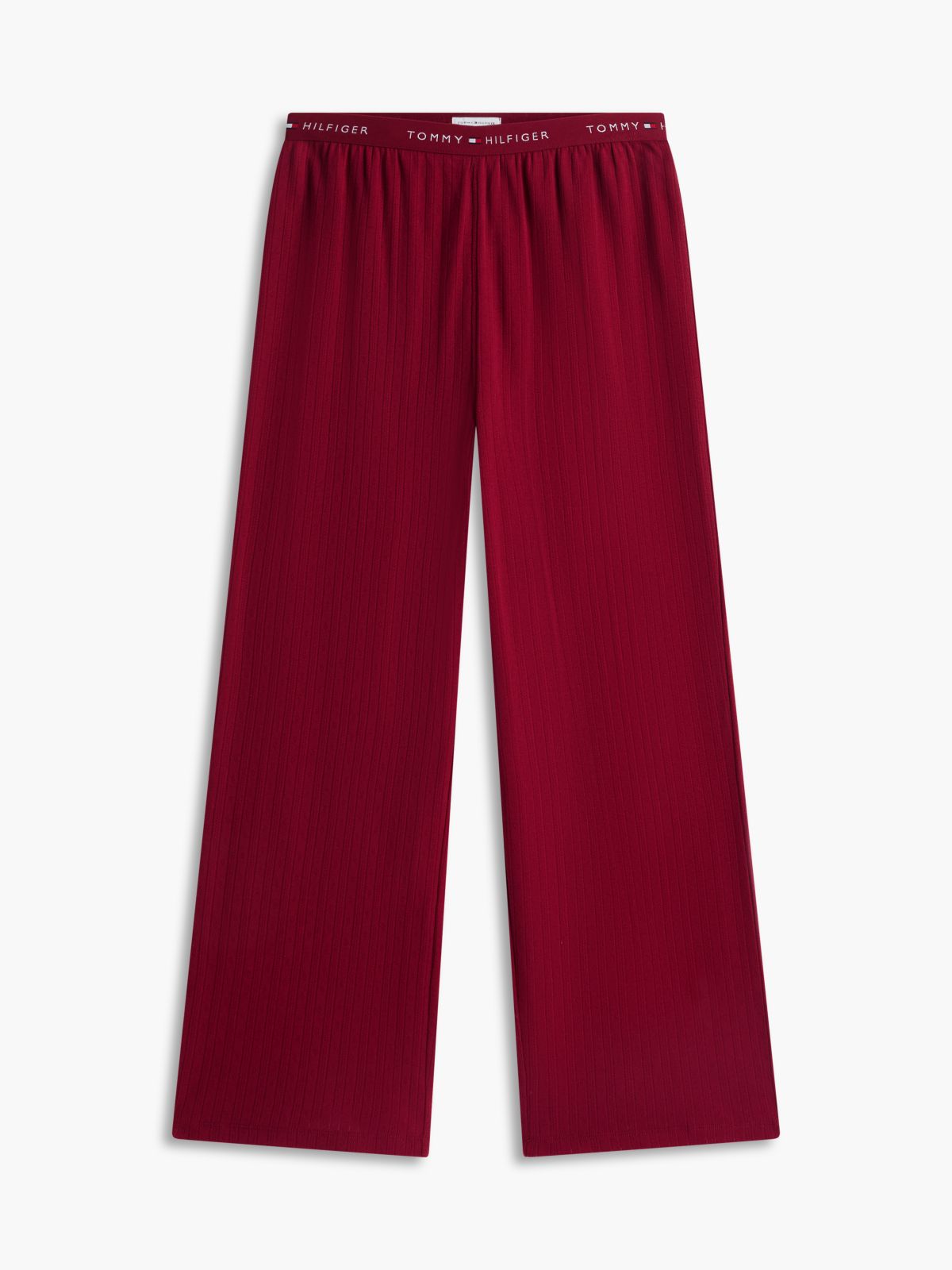 Essential Pointelle Pyjama Set And Scrunchie Gift Box — Red
