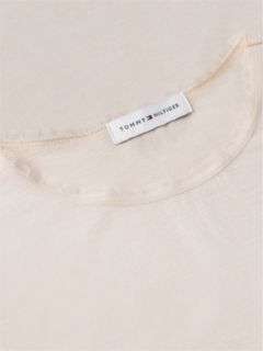 Lace Long Sleeve Lounge Top With Cashmere — Beige 6