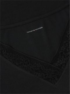 Lace Trim Long Sleeve Lounge Top — Black 6