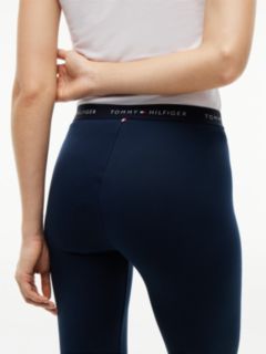 Essential Logo Waistband Relaxed Lounge Leggings — Blue 3