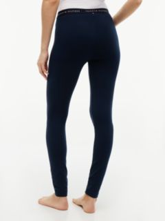 Essential Logo Waistband Relaxed Lounge Leggings — Blue 4