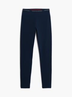 Essential Logo Waistband Relaxed Lounge Leggings — Blue 5