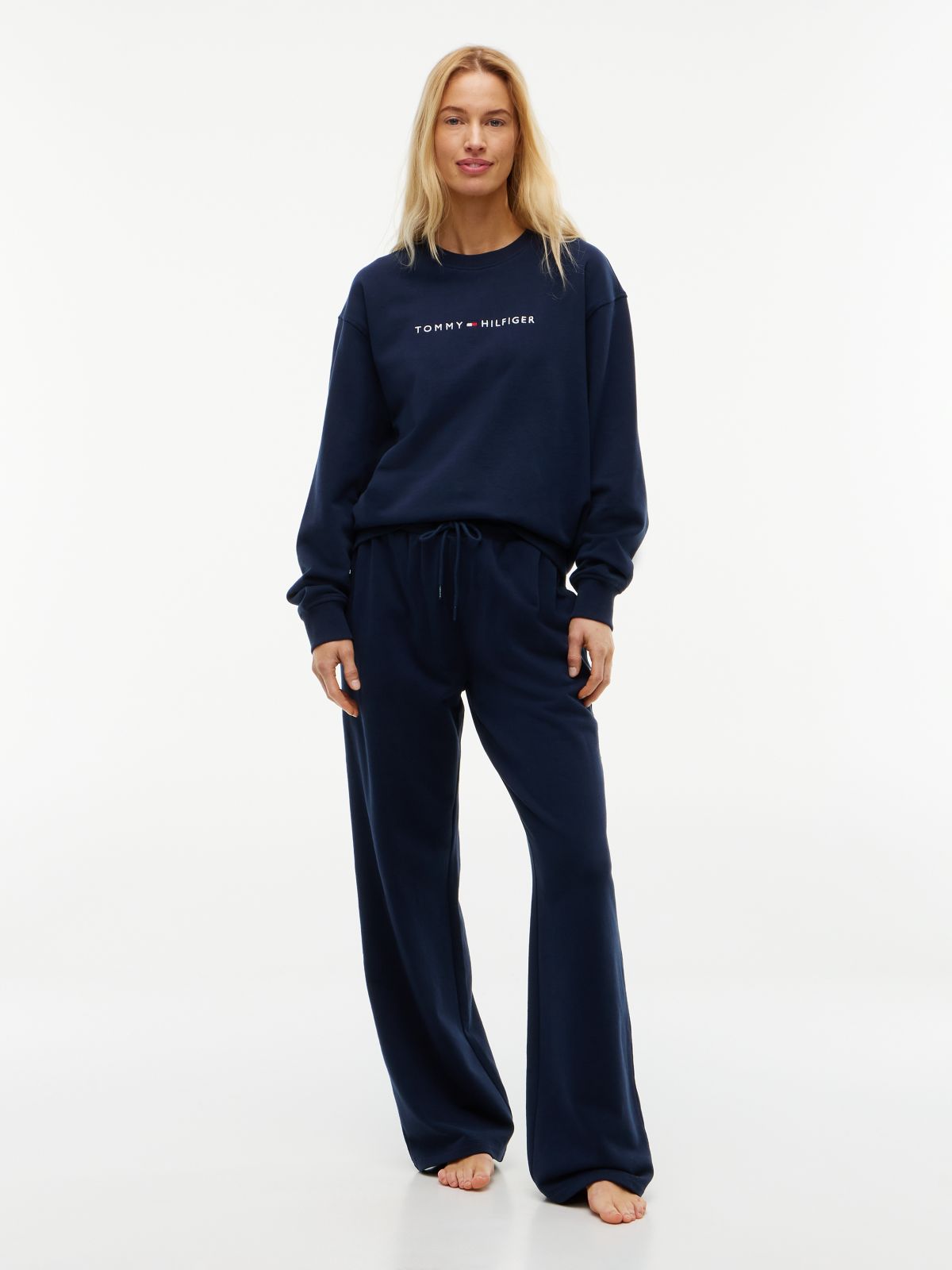Essential Terry Relaxed Lounge Sweatshirt — Blue