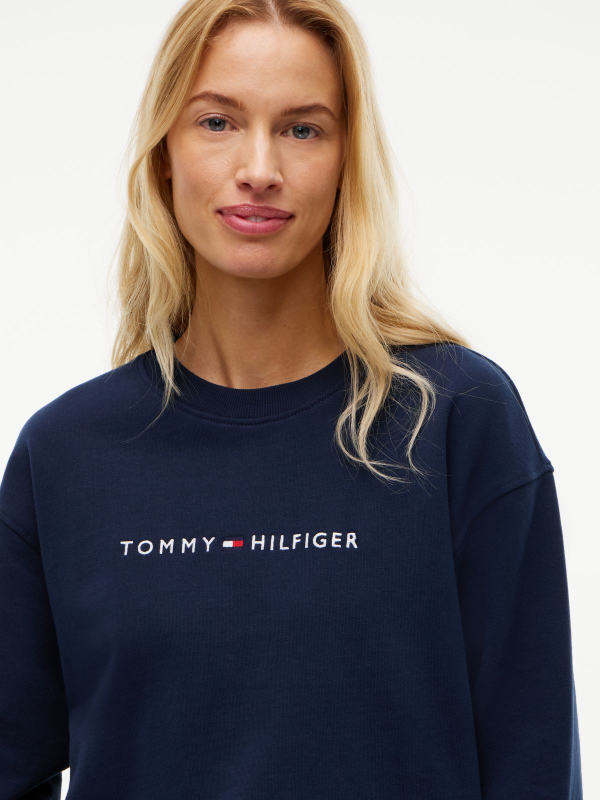 Essential Terry Relaxed Lounge Sweatshirt — Blue