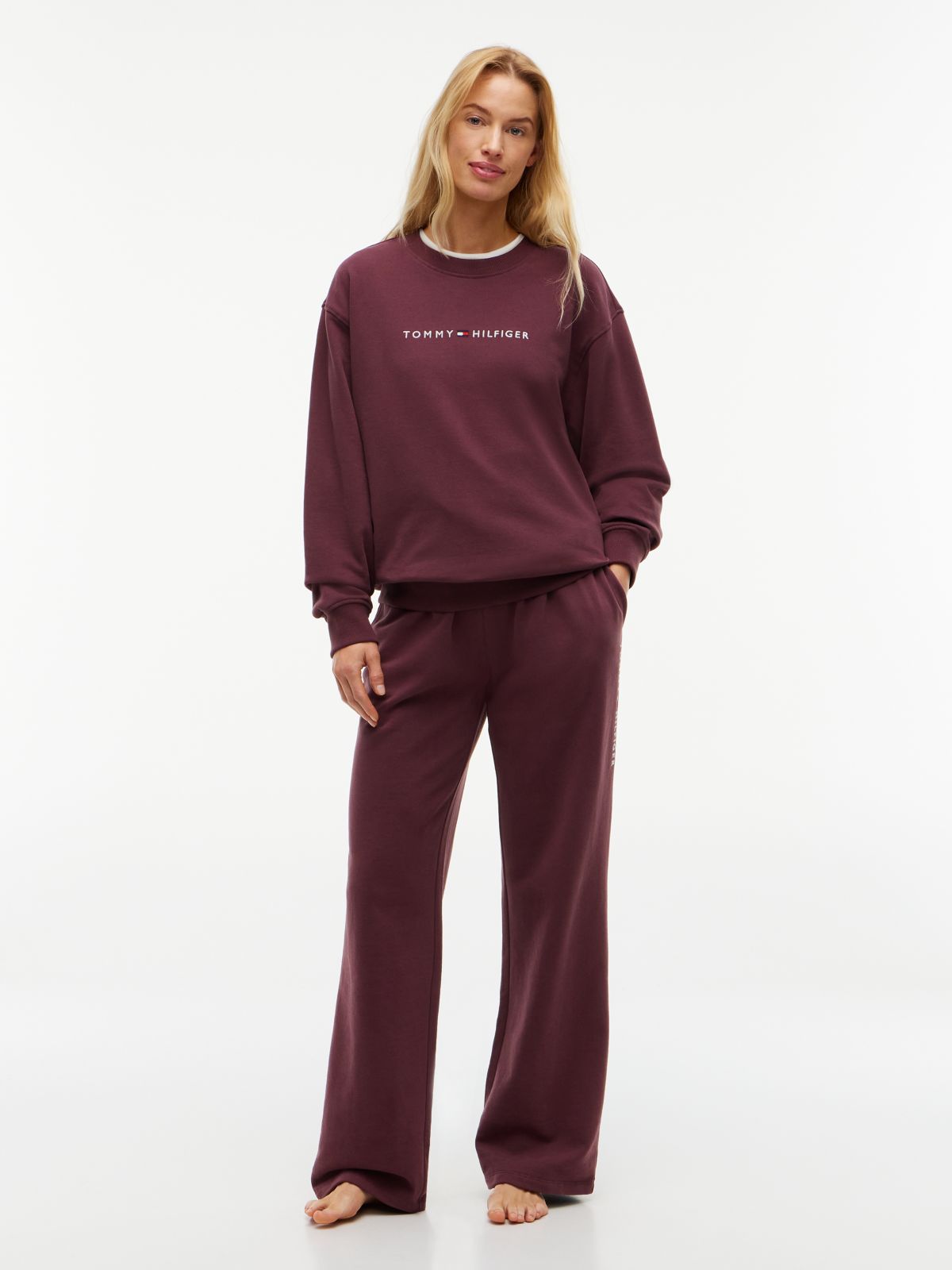Essential Terry Relaxed Lounge Sweatshirt — Brown