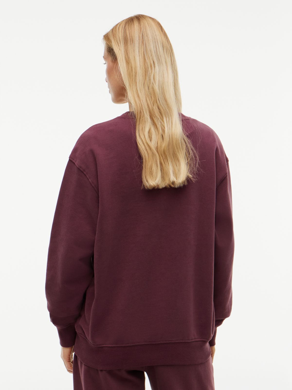 Essential Terry Relaxed Lounge Sweatshirt — Brown