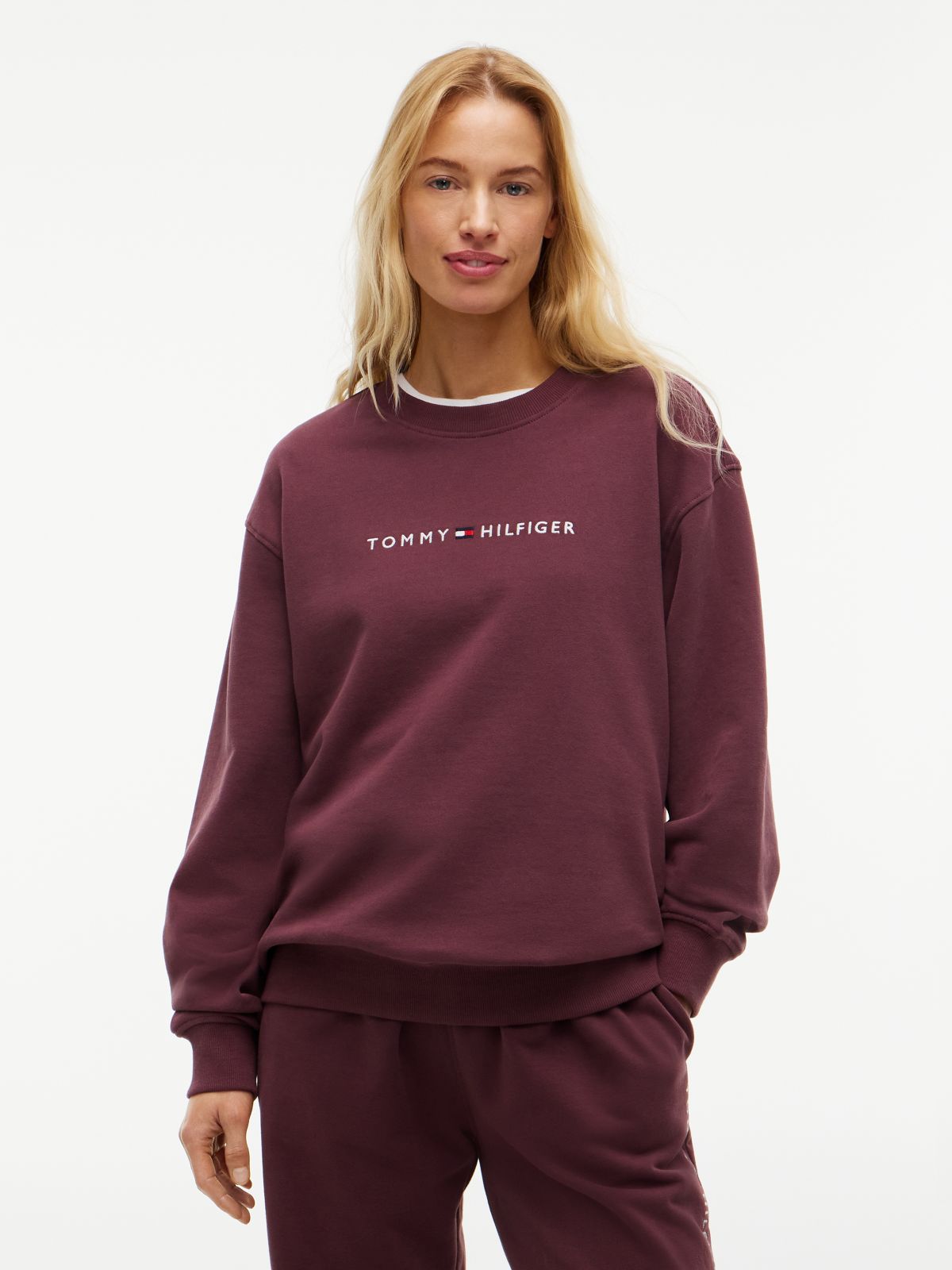 Essential Terry Relaxed Lounge Sweatshirt — Brown