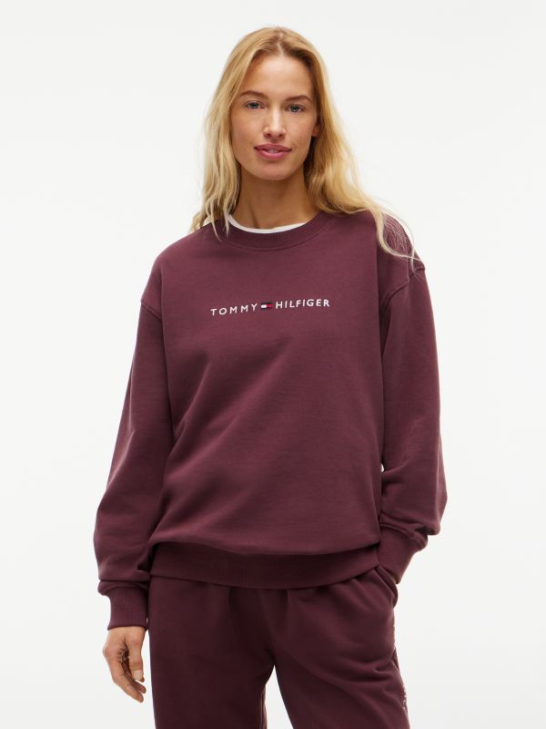 Essential Terry Relaxed Lounge Sweatshirt — Brown