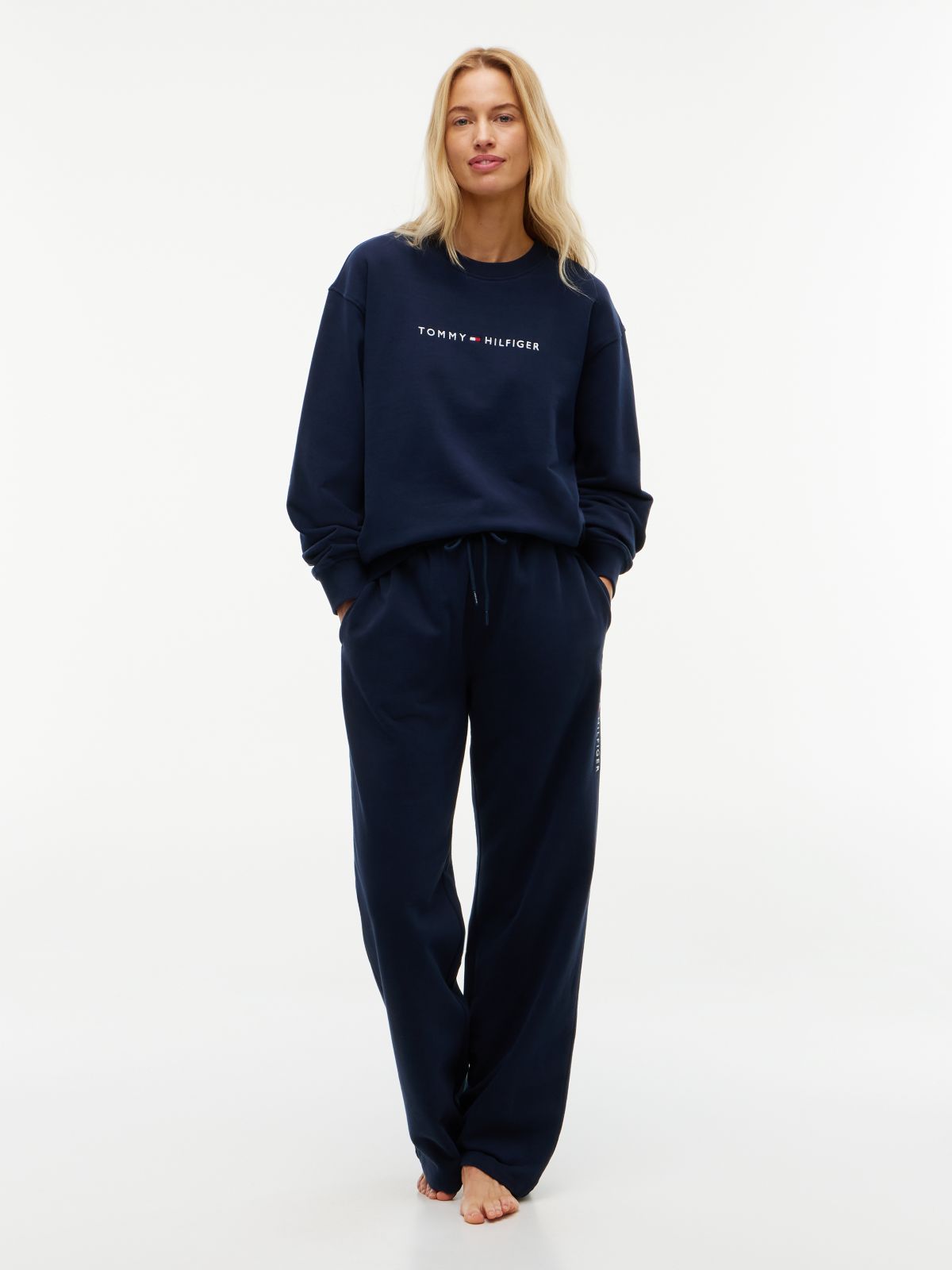 Essential Terry Relaxed Lounge Joggers — Blue