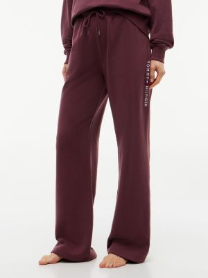 brown essential terry relaxed lounge joggers for women tommy hilfiger
