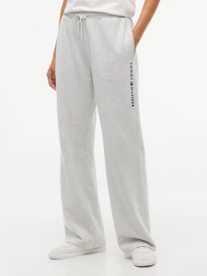 grey essential terry relaxed lounge joggers for women tommy hilfiger