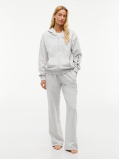 Essential Terry Relaxed Zip-Thru Lounge Hoody — Grey 2