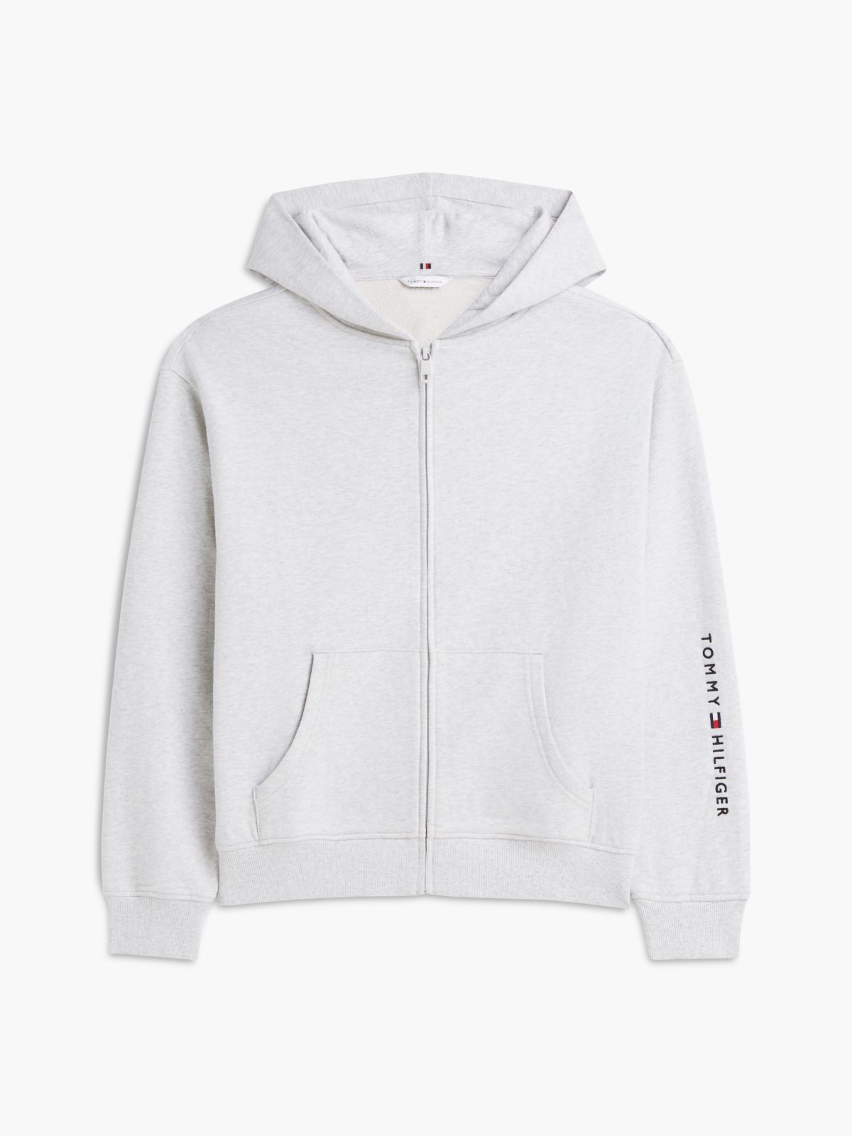Essential Terry Relaxed Zip-Thru Lounge Hoody — Grey