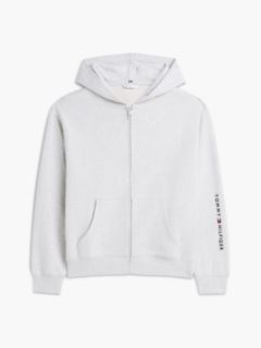 Essential Terry Relaxed Zip-Thru Lounge Hoody — Grey 5