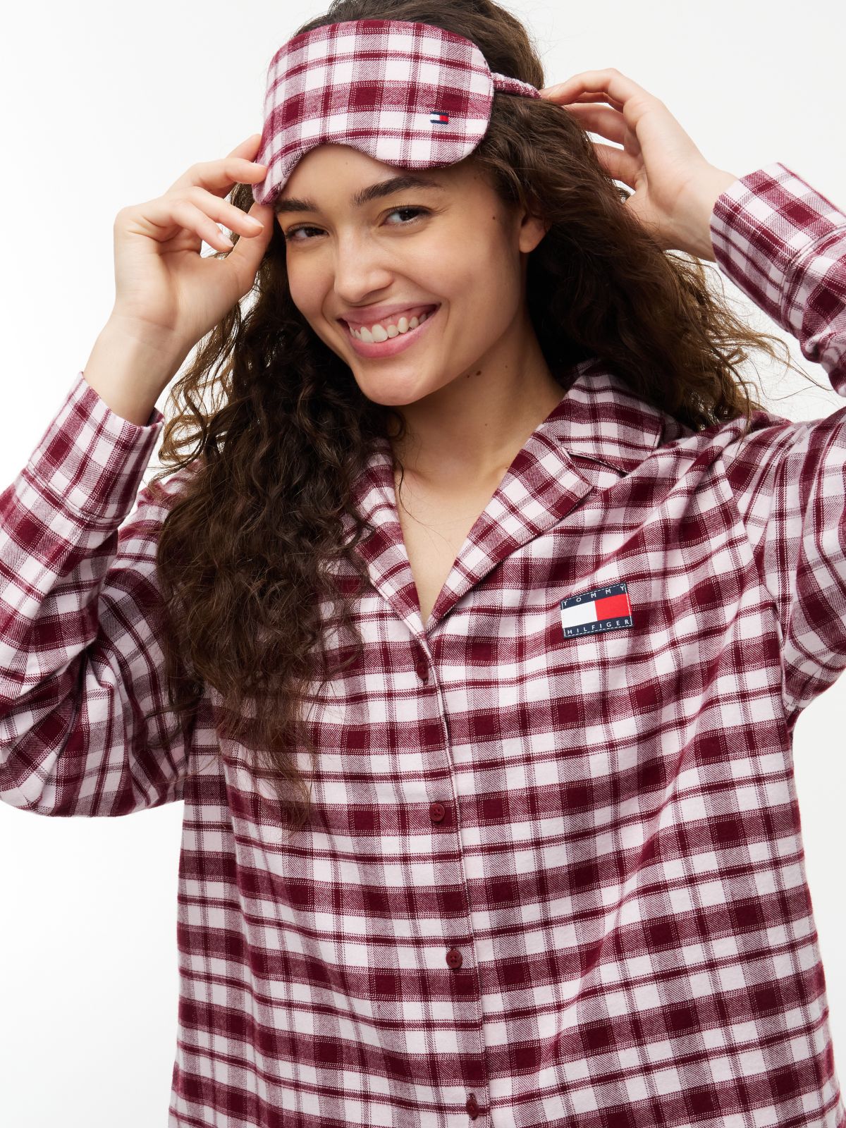 Heritage Flannel Pyjama Set And Eye Mask Gift Box — Pink