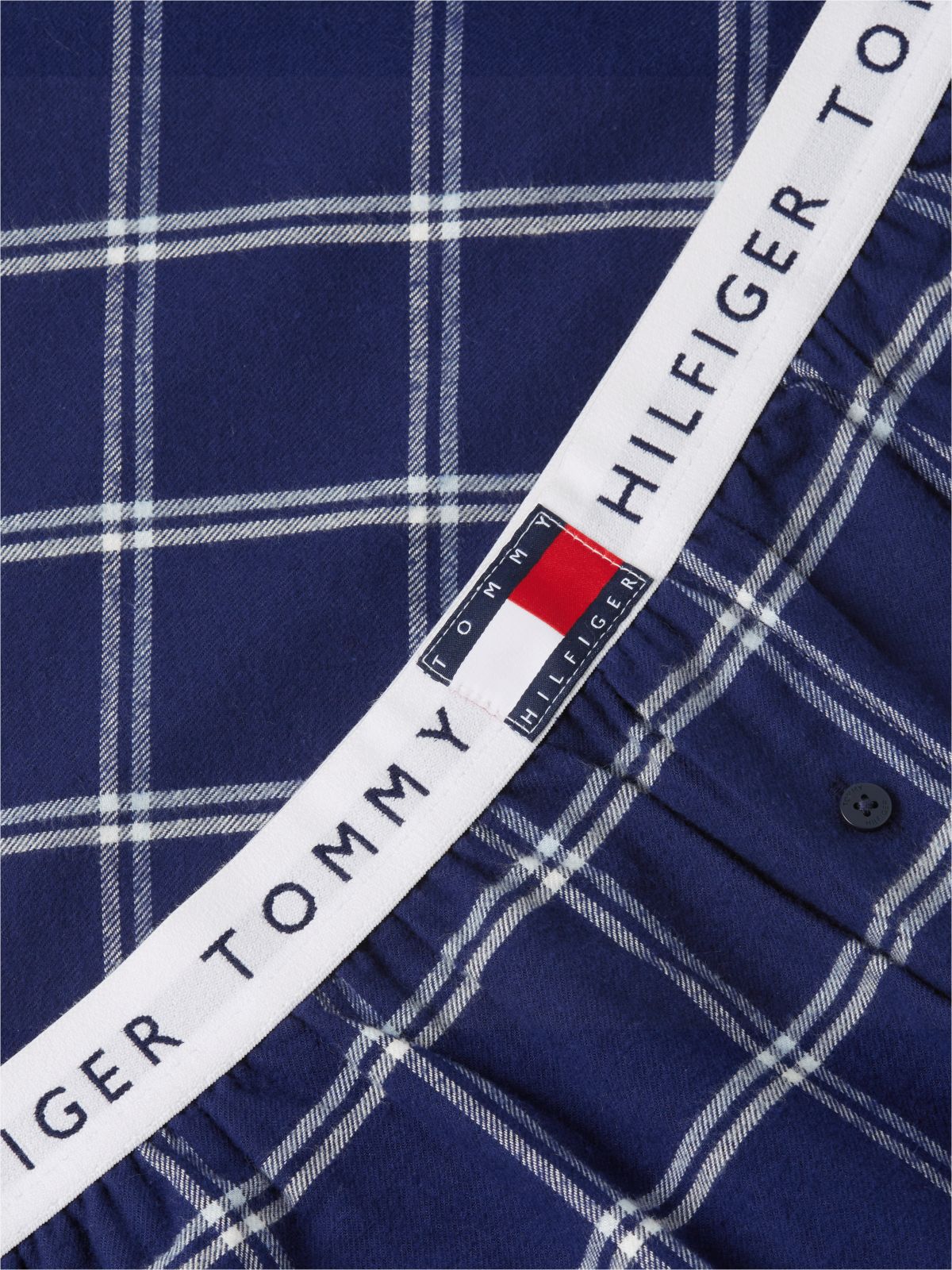 Heritage Flannel Relaxed Pyjama Bottoms — Blue