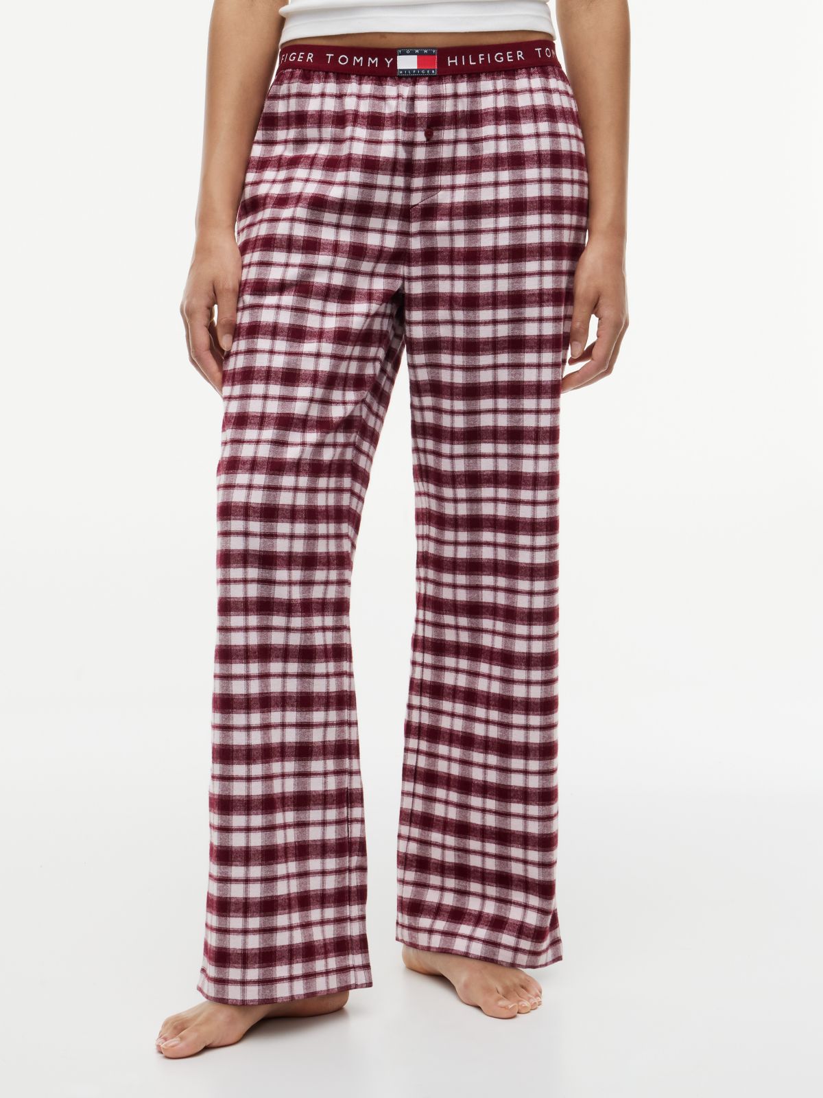 Heritage Flannel Relaxed Pyjama Bottoms — Pink