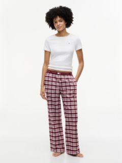 Heritage Flannel Relaxed Pyjama Bottoms — Pink 1