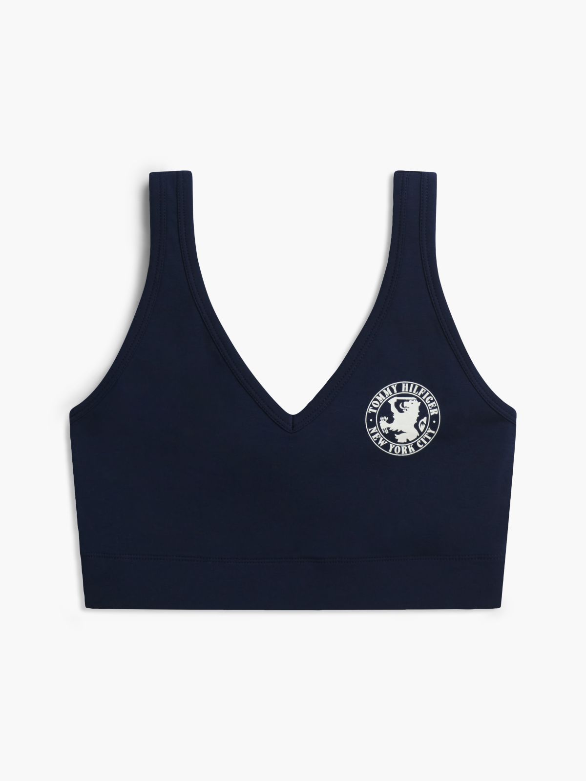 Heritage Crest Relaxed Bralette — Blue